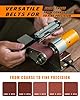 Mini Belt Sander, Electric Small Sander Knife Making Supplies, 7 Adjustable Speed Electric Knife Sharpener, Power Belt Grinder for Woodworking, Metal Working DIY (6.5'' x 6.8'' x 4.8'')