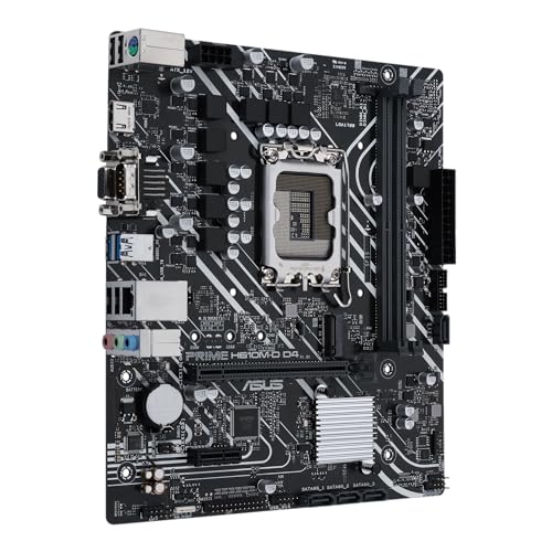 PRIME H610M-D D4 Scheda Madre mATX, Intel H610, LGA1700, DDR4, PCI 4.0, Realtek 1Gb Ethernet, Realtek 7.1 Surround, 1xM.2, 4xSATA 6GB/s, USB 3.2 Gen 1, Armoury Crate, Nero - Scheda madre - Immagine 2