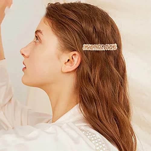 Vinbee Crystal Hair Barrettes For Women, Hair Clips Fashion Rhinestone Hairpins Bobby Pins For Women And Girls Gift-7 Colors #TOP7