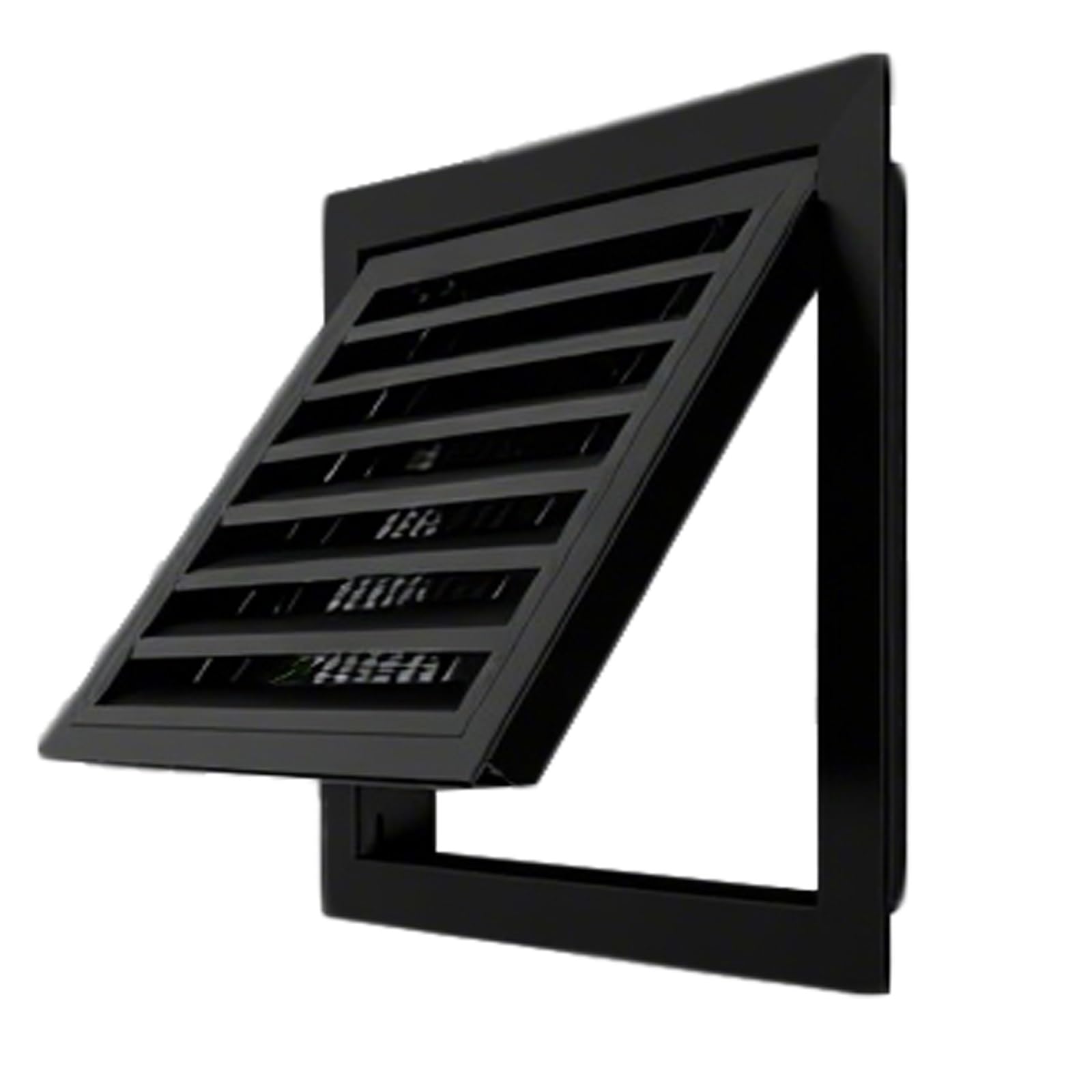 Panel de acceso de aluminio negro duradero for respiraderos de gas, con rejilla de ventilación for áticos con rejilla y mosquitera for casas y cobertizos.(17.7x15.7in)