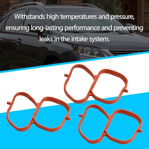 Image of Intake Plenum Gasket Kit Replace 037-4886 0374848 Compatible with Lexus ES350 RX350 RX450H Toyota Avalon Camry Highlander RAV4 Sienna Venza