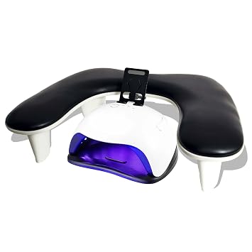 Ergonomic Nail Arm Rest with Adjustable Phone Holder - Professional Manicurist Arm & Wrist Support for Relaxing Viewing Experience During Nail Art