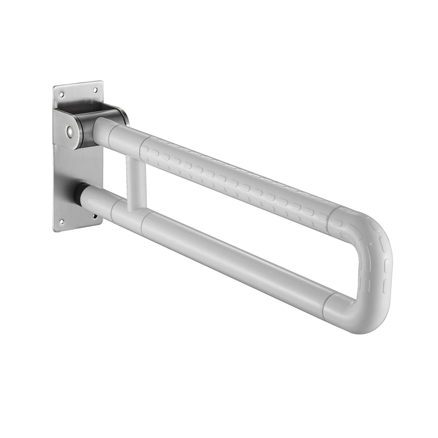 Maniglioni per Bagno, Maniglione per Disabili Toilette, Corrimano di Sicurezza Pieghevoli Impugnature Antiscivolo per Anziani Donne Incinte Disabili (bianco)