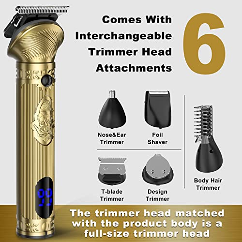 Qreeyx Beard Trimmer Kit For Men - Professional 6 In 1 Hair Clipper Trimmer, Cordless Multi Groomer, Mens Grooming Kit For Beard, Face, Body Nose Electric Razor With Travel Case As Gifts For Him #TOP1