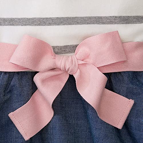 Hope & Henry Girls' 3/4 Sleeve Lightweight Knit Skater Dress #TOP1