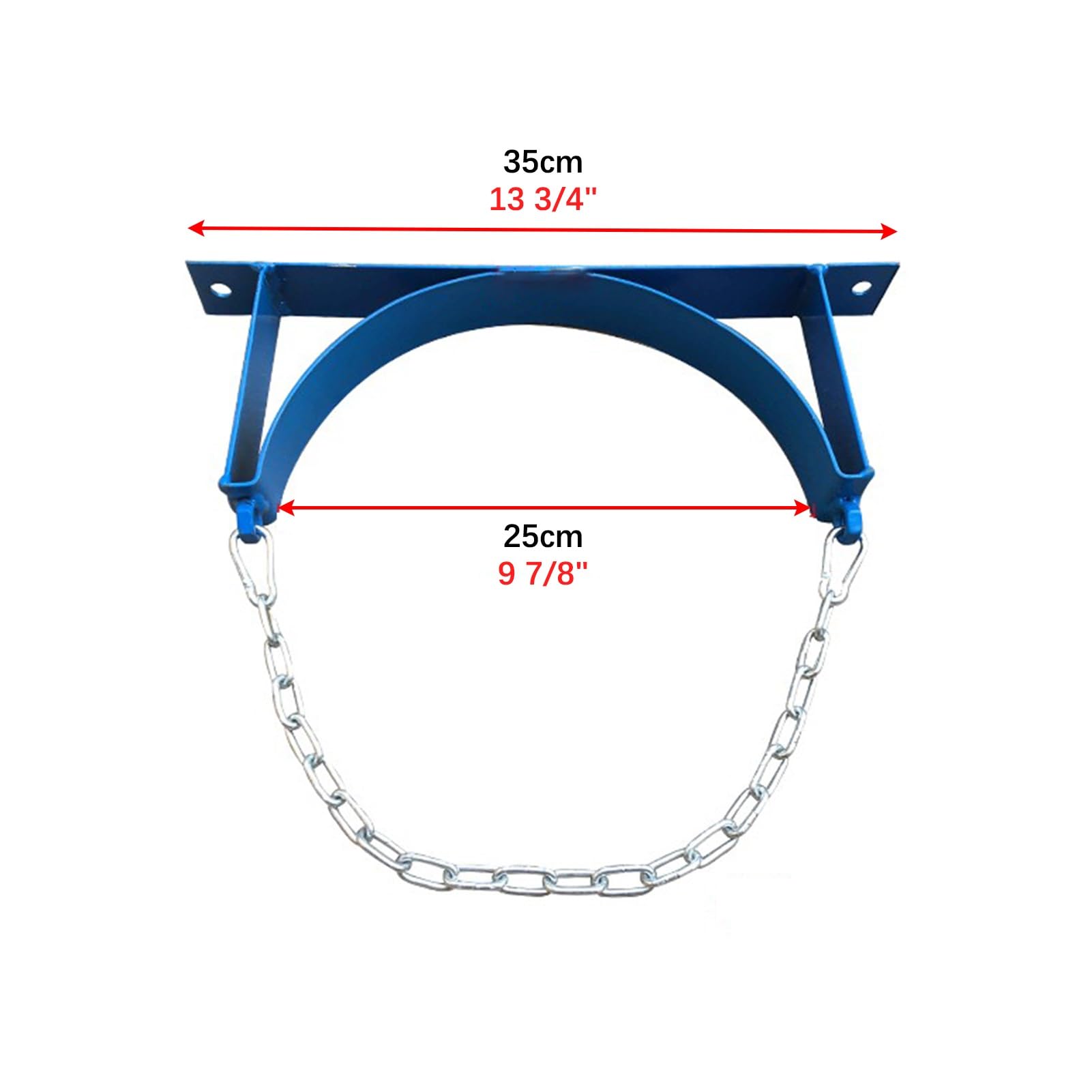 Soporte de Pared para bombonas : Soporte Resistente con Cadena de Seguridad, Soporte para bombonas de Gas, 35 cm (13,75")