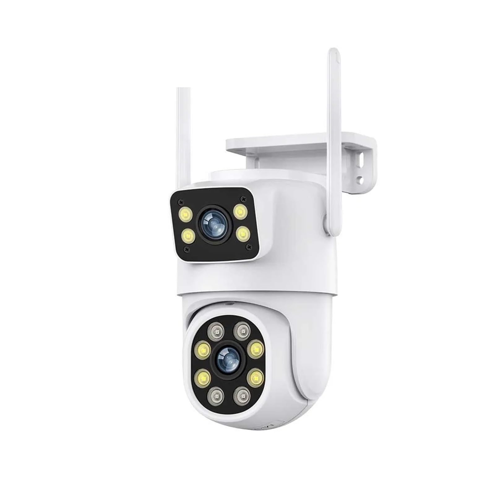 Oshpmbdlyfj Us Plug 8Mp Ptz Wifi Camera Outdoor Night Vision Dual Screen Human Detection 4Mp Security Protection Cctv Surveillance Ip Camera(,8Mp With 128G Card)