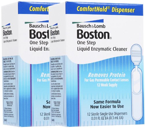 Bausch & Lomb Boston One Step Liquid Enzymatic Cleaner-12 ct, 2 pack