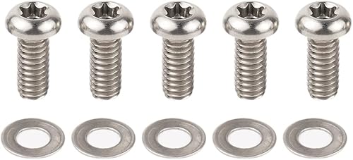 NICECNC 5 tornillos de cubierta Derby de aleación de titanio compatibles con Harley CVO Road GlideStreet Glide, Fat BobFat Boy, Road GlideRoad King,