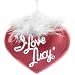 Kurt Adler Kurt S. Adler I Love Lucy Heart with Feather Boa Glass Ornament