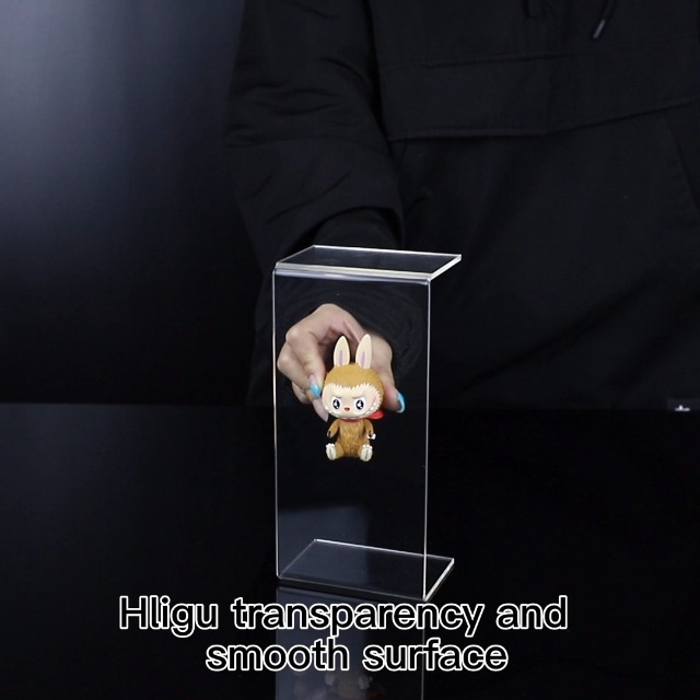 Anglelife 8 Pcs Clear Acrylic Display Stands - 4 Sizes, Widen Rectangle Riser For Shelves - View #8