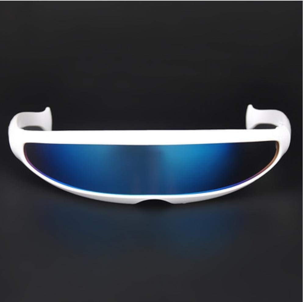 Froiny Futuristic Sunglasses Narrow Eyeglasses Mirror Lens Glasses Photo Props Party Toys Costume Eyewear : Clothing, Shoes & Jewelry