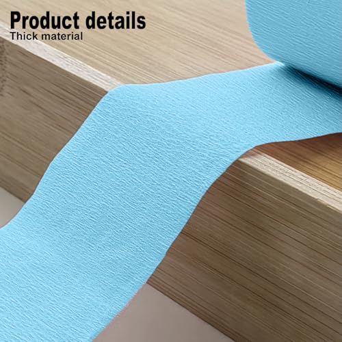 Image of 4 Crepe Paper Streamers Rolls, 328ft Pack of Blue and White Crepe Paper for Boys Birthday Bachelorette Party Bridal Baby Shower Winter Holiday Party Decorations Supplies (1.8 inch x 82 ft /Roll)