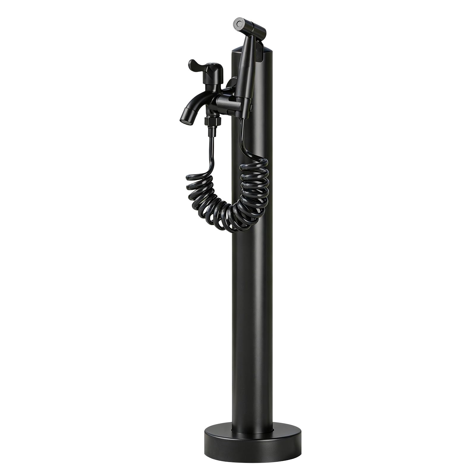 Lonmrrton C Outdoor Water Fountain Olumn, Stainless Steel Floor Mount Water Post With Faucet, Anti-Freeze Vertical Garden Water Stand For Backyard Farm Pasture Irrigation(,Height: 95Cm/37.4In)