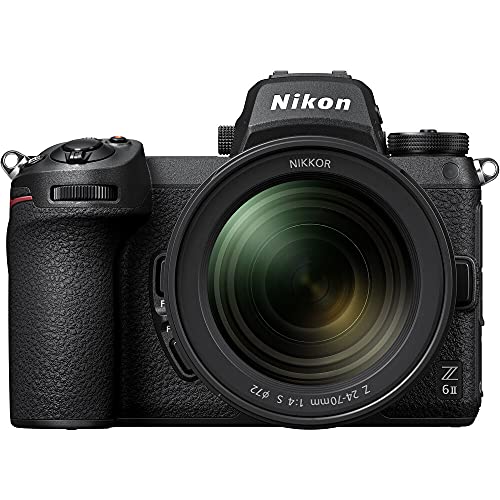 Nikon Z 6Ii Mirrorless Digital Camera With 24-70Mm F/4 Lens (1663) Usa Model + 64Gb Xqd Card + En-El15C Battery + Corel Software + Case + 3 Piece Filter Kit + Color Filter Kit + Telephoto Lens + More #TOP1