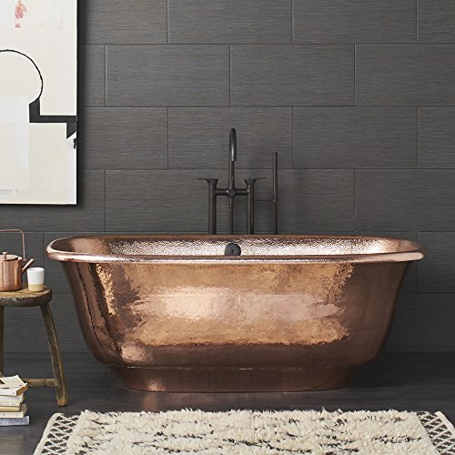 Native Trails Cps944 Santorini Freestanding Bathtub, 66", Polished Copper #TOP1