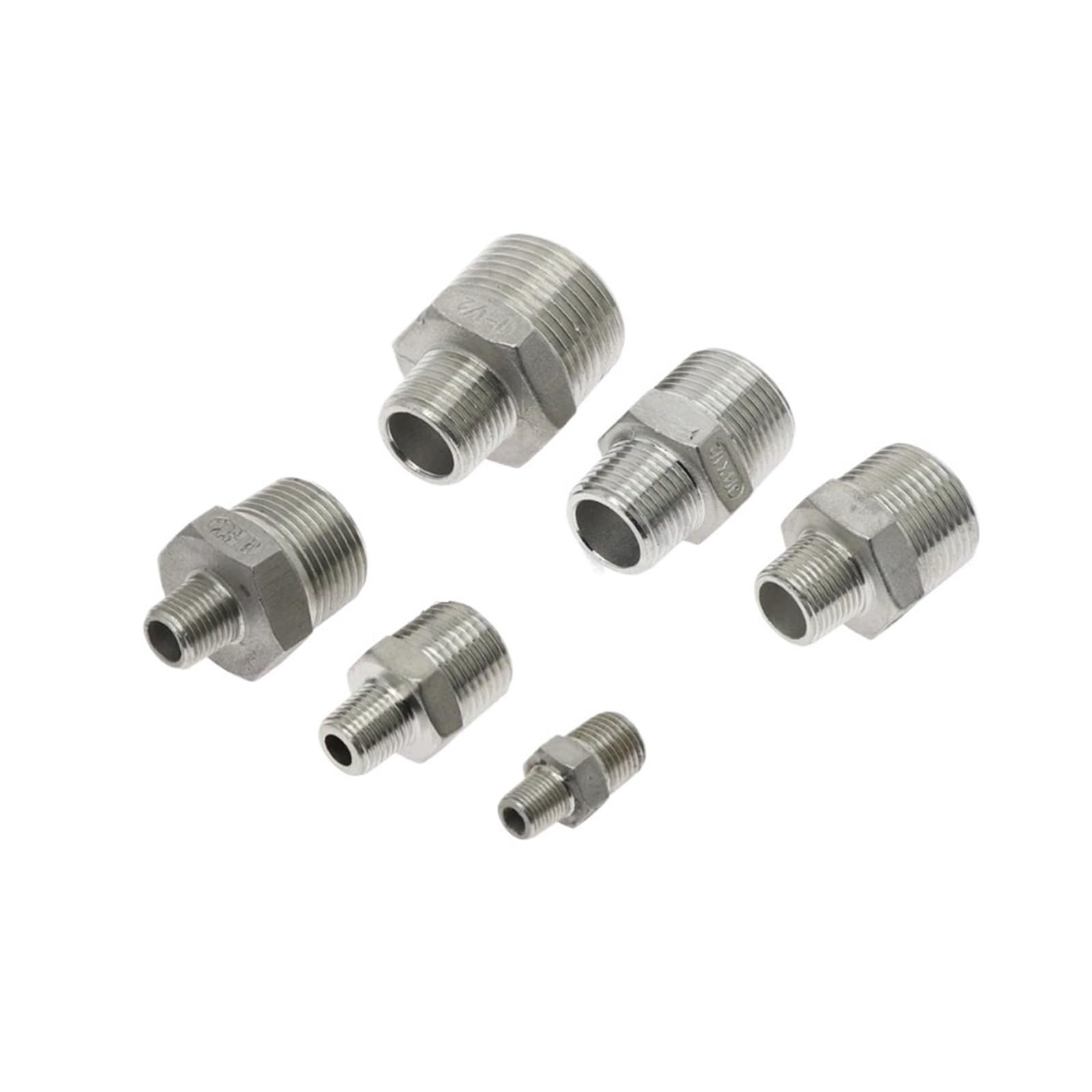 SS304 Złącze sześciokątne ze stali nierdzewnej 1/8 "-1-1/2" BSP Złącze rurowe męsko-męskie(DN65 to DN40)