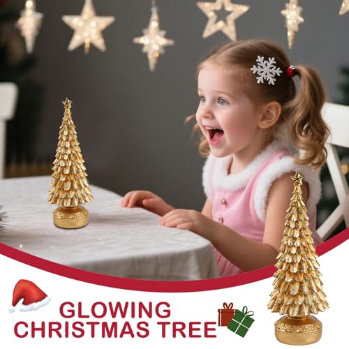 Figurine de sapin de Noël en résine compacte incassable pour centre de table fixe - 4