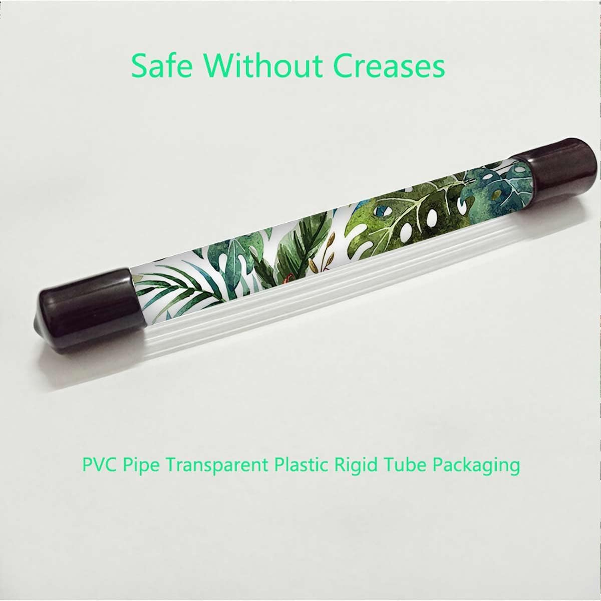 Light Caramel and Green Frosted Glass Static Cling for Glass Door Home Banana Palm Tree Leaves Flowers Frosted Window Privacy Film Non-Adhesive Leaf 35.4Wx59L-inch