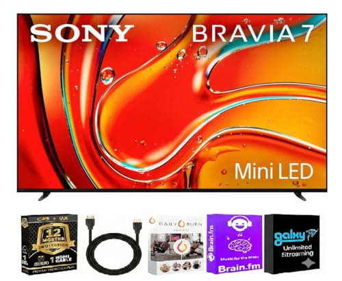 Sony K55XR70BKIT1 55 inch Class BRAVIA 7 Mini LED QLED 4K UHD Smart Google TV XR Processor Dolby V