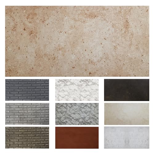 MDEKOR Paneles de pared piedra, 50 x 100 cm, XPS 3D...