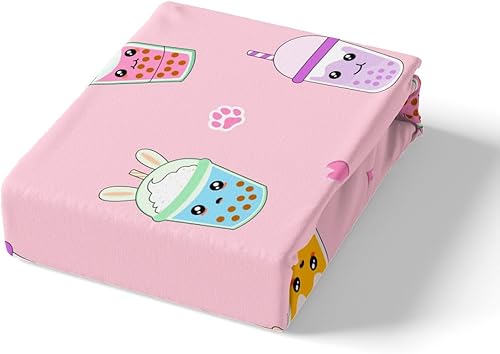 Vista 44 de Feelyou Funda de edredón de perro de dibujos animados, juego de ropa de cama para niños y niñas, perros y flores, funda de edredón con plantas Multi