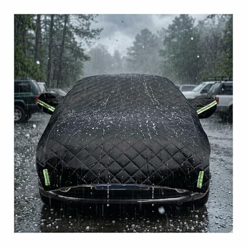 Hail car Cover for Hyundai Velo-Ster 2012-2022,Heavy Duty 5-Layer Padded Anti-Hail Half Car Cover, All-Weather Waterproof, UV Sun-Resistant & Scratchproof-VT114