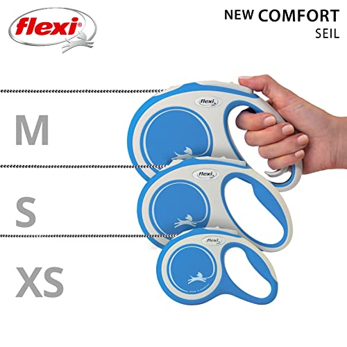 flexi Rollleine New Comfort - S - Seil 8 m, blau