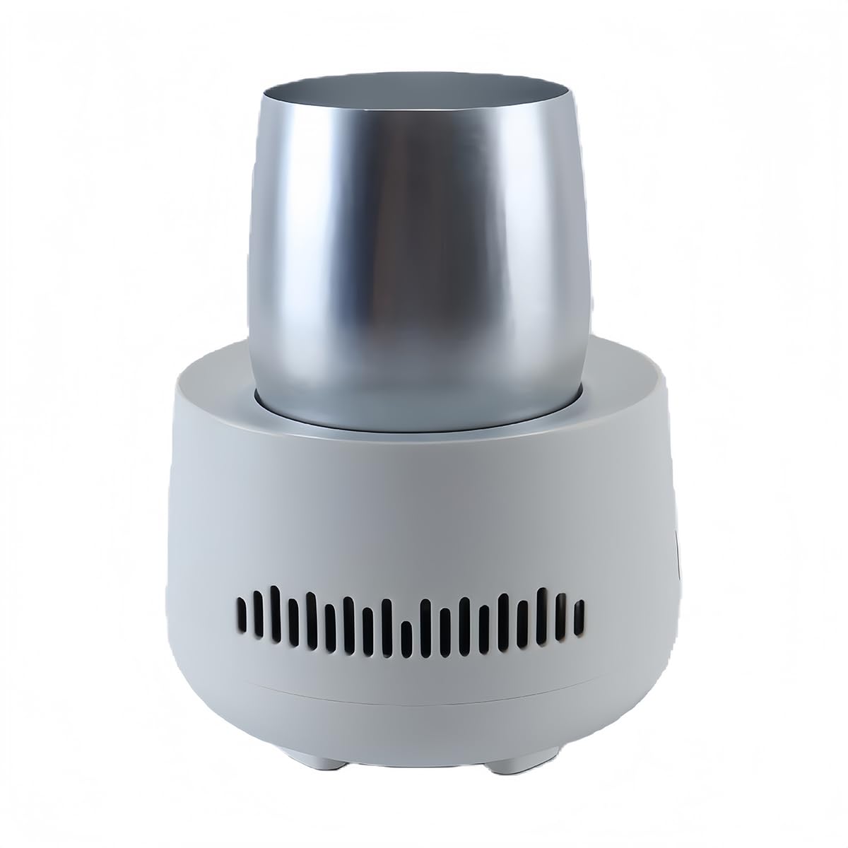 Tazza refrigerante Mood Light, refrigeratore per bevande con coperchio isolato, tazza refrigerante 2 in 1, refrigeratore elettrico per bevande per birra, caffè, succhi e yogurt - Bianco