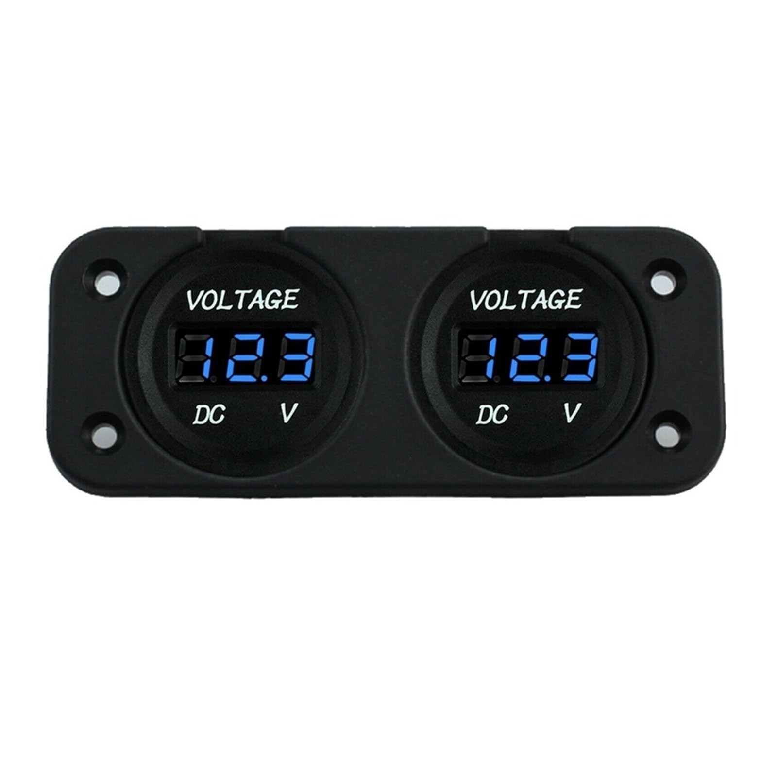 Cyfrowy woltomierz Wodoodporny samochód Podwójny akumulator LED Cyfrowy woltomierz Wskaźnik napięcia łodzi Marine Gauge(Blue Display)