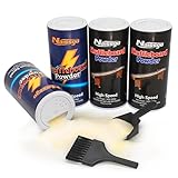 Naissgo Shuffleboard Sand Wax Shuffleboard Powder Set with Small Brush & Pan, 4 Cans(4×14 oz)