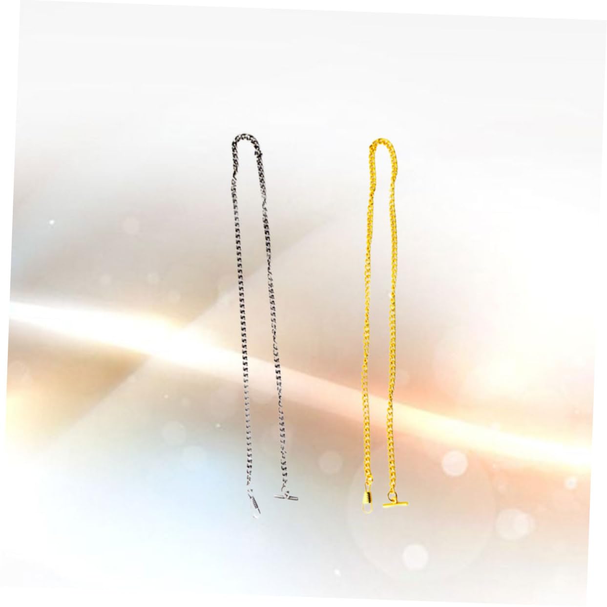 6pezzi Catena Per Orologio Da Tasca Metallo Catene Creative Forma Di t Per Jeans e Accessori Per Abbigliamento e Argento