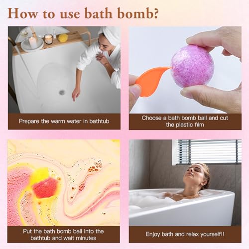 MR MIRYE Bath Bombs 30 Pack Gift Set for Women Relaxing, Handmade Bath Bomb with Natural Essential Oils, Perfect Christmas Birthday Thanksgiving Day Gift Kit - Image 8