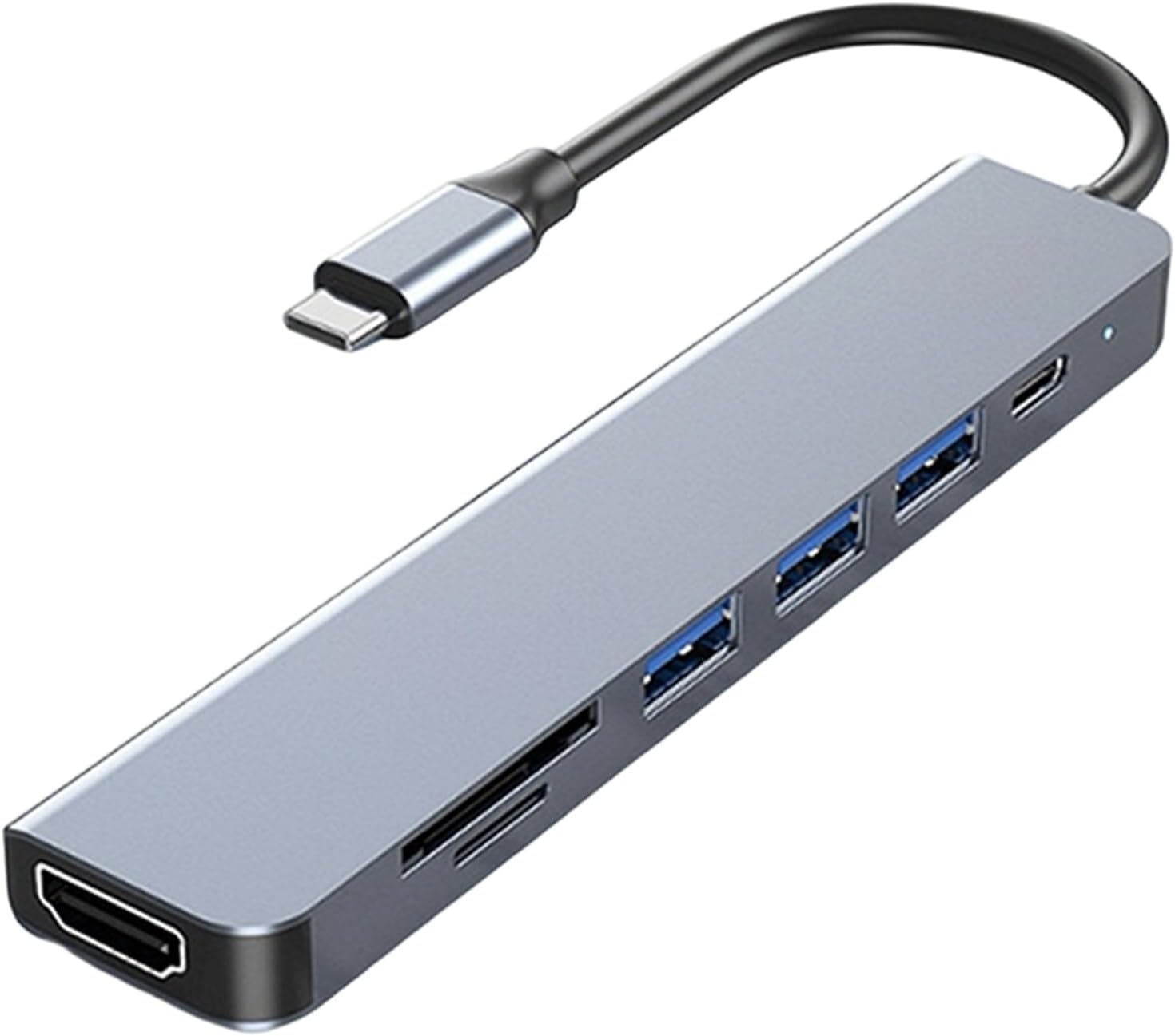 HDTV PD100W を搭載した多機能 7 In1 USB C ハブ ラップトップ タブレット用ポート カード スロット ラップトップ用複数ポート ハブ