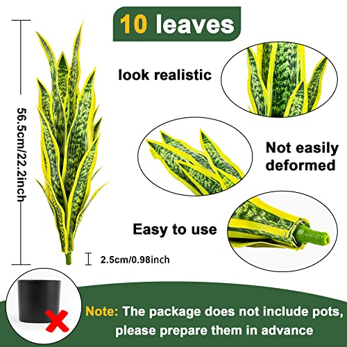 Sukh Faux Snake Plant Artificial Plant - Artificial Snake Plant Fake Snake Plant Faux Sansevieria Plant Artificial (Yellow) #TOP1