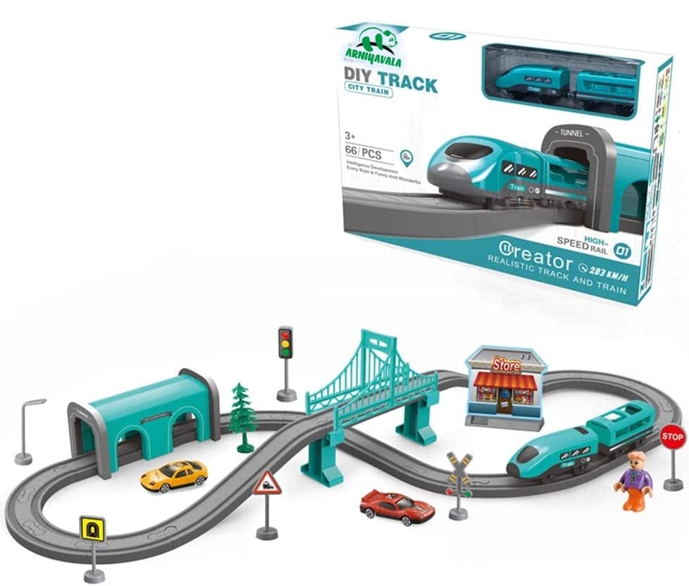 See full amazon price history chart for ARNIYAVALA Kids Train Set, Car Tracks, Battery Operated Train Toys Include Themed Accessories, for 3 4 5 6 Year Old Boys and Girls (66 Pieces) (City Theme) ARNIYAVALA Kids Train Set, Car Tracks, Battery Operated Train Toys Include Themed Accessories, for 3 4 5 6 Year Old Boys and Girls (66 Pieces) (City Theme) (B0BJVTXGZ9) Amazon Price History, Amazon Price Tracker