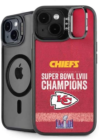 Skinit Kickstand Phone Case Compatible with iPhone 14 - Officially Licensed NFL Kansas City Chiefs Design