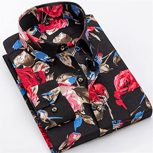 Spring Autumn Long Sleeve Shirts Printed for Young and Middle-Aged Men Shirt3