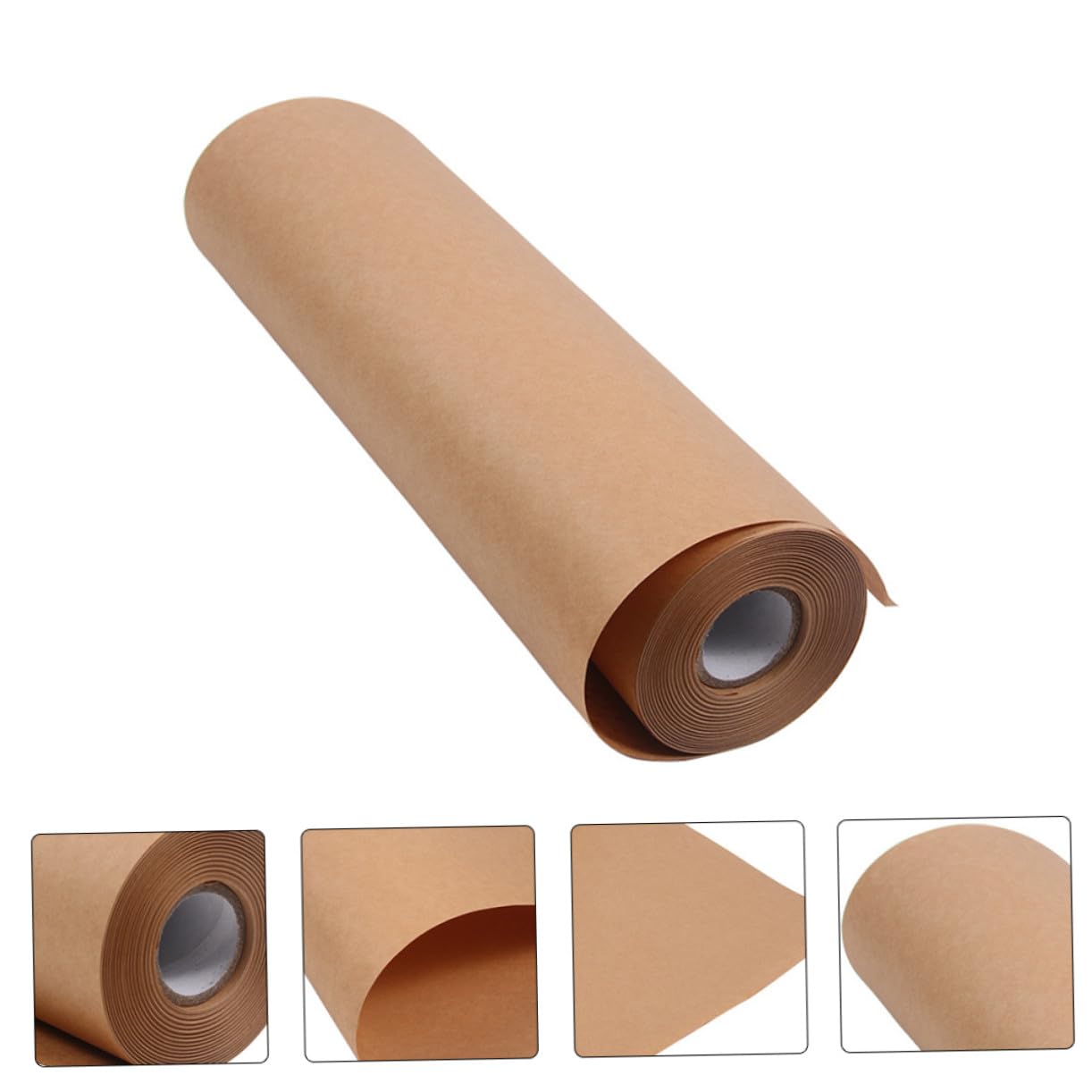 WOONEKY Papier Kraft Marron Rouleau 30 Mètres X 45cm pour Emballage Cadeau Épais et Artisanat Diy, Papier Résistant et Polyvalent pour Bouquets et Décorations
