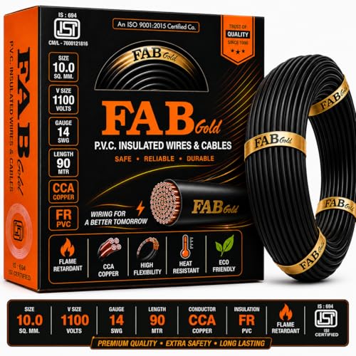 Image of 10.0 sq /mm (90 Metres) Multi Strand House Wire FR PVC (140 Wire) House Fitting