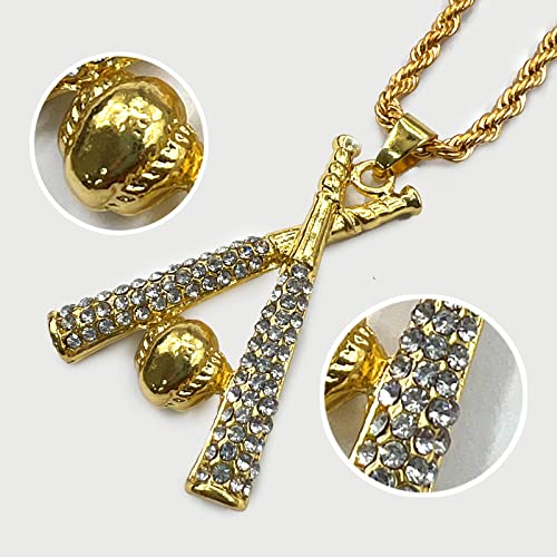 Baseball Chain Stainless Steel Baseball Necklaces Pendant Necklace for Men Women2