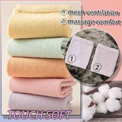 CHUNFO Womens No Show Socks Half Palm Toe Topper Liner NonSlip Seamless Loafer Heel Sock Cotton Size 5-11 5 & More Pairs2