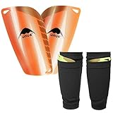 FÜR KINDER & JUGENDLICHEN - Diese Schienbeinschoner ist angenehm zu tragen und bietet einen besseren Schutz während des Spiels. Super geeignet für Kleineren Fußballspieler. Erhältlich in 5 schönen Farben: Blau, Grün, Orange, Weß, Schwarz.