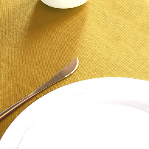 Sancua Rectangle Tablecloth - 60 X 84 Inch - Stain And Wrinkle Resistant Washable Polyester Table Cloth, Decorative Fabric Table Cover For Dining Table, Buffet Parties And Camping, Yellow #TOP4