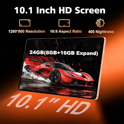 Image of Crelander 10.1 Inch Android 13 Tablet with SIM Card Slot 4G LTE Calling, 24(8+16) GB+128GB Android Tablet, 5000mAh Battery, Bluetooth /WiFi, Bundle with Case, Keyboard, Mouse & Stylus