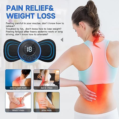 Image of Portable Whole Body Massager, Dual Neck Back Massager for Intense Pain Relief, Dynamic Fitness Workout Gear, Portable Mini Massager for Neck Back Waist Arms Legs Aches, Easy Use at Home, Black