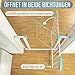 IB STYLE Türschutzgitter Berrin 150-160 cm, Treppengitter für Babys, Treppenschutzgitter ohne Bohren, Türgitter zum Klemmen, Kindergitter, Weiß Türkis