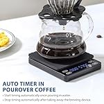 KitchenTour Nano Coffee Scale with Timer 3kg/0.1g, 3 Mode for Espresso Machine and Pour Over, High Precision Pour Over Drip Espresso Scale with Back-Lit LCD Display - Image 5