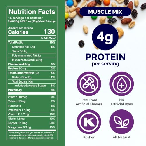Nature's Eats Nuts for Recovery Muscle Trail Mix, Oz, Assorted, 16 Oz - image 4