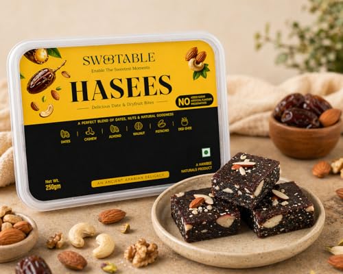 Image of Sweetable Date Bites | No Added Sugar | 100% Natural Dry Fruit Sweet | Made with Dates Nuts Pure Ghee | Healthy Energy Snack 500gm Pack |Pack of 3